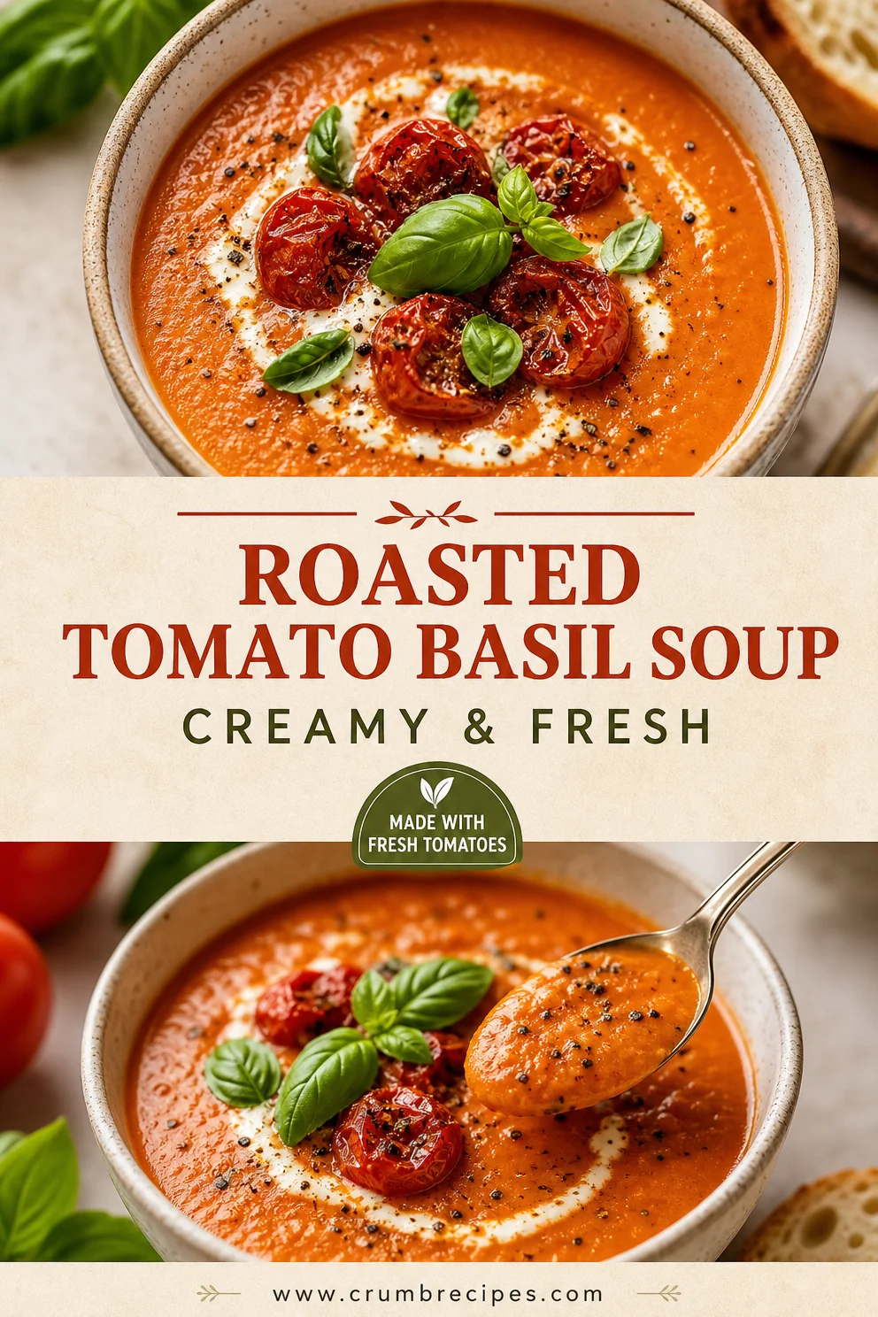 Roasted Tomato Basil Soup: Easy Recipe for Fresh Flavor tomato basil soup Roasted Tomato Basil Soup: Easy Recipe for Fresh Flavor