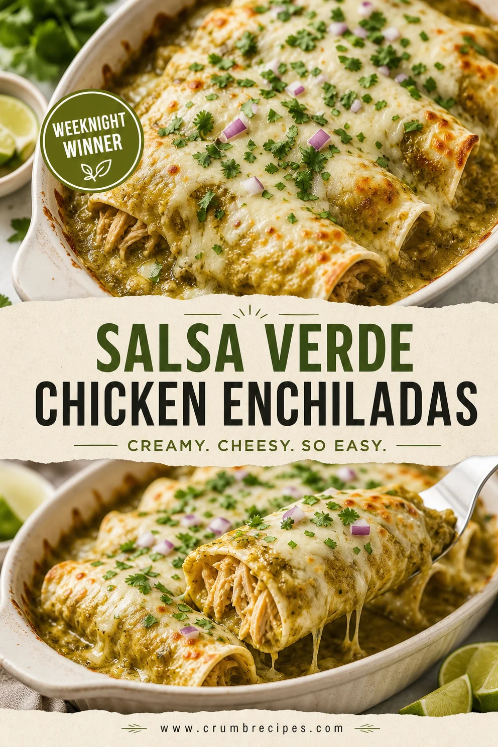 Salsa Verde Chicken Enchiladas: Easy Weeknight Dinner