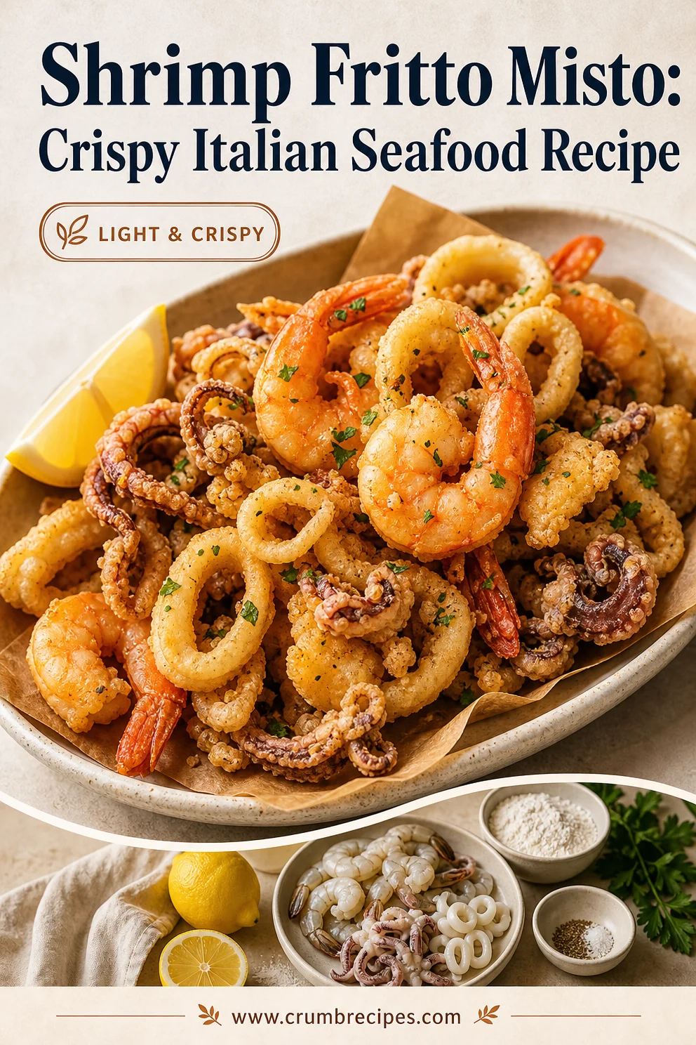 Shrimp Fritto Misto: Crispy Italian Seafood Recipe Shrimp Fritto Misto Shrimp Fritto Misto: Crispy Italian Seafood Recipe