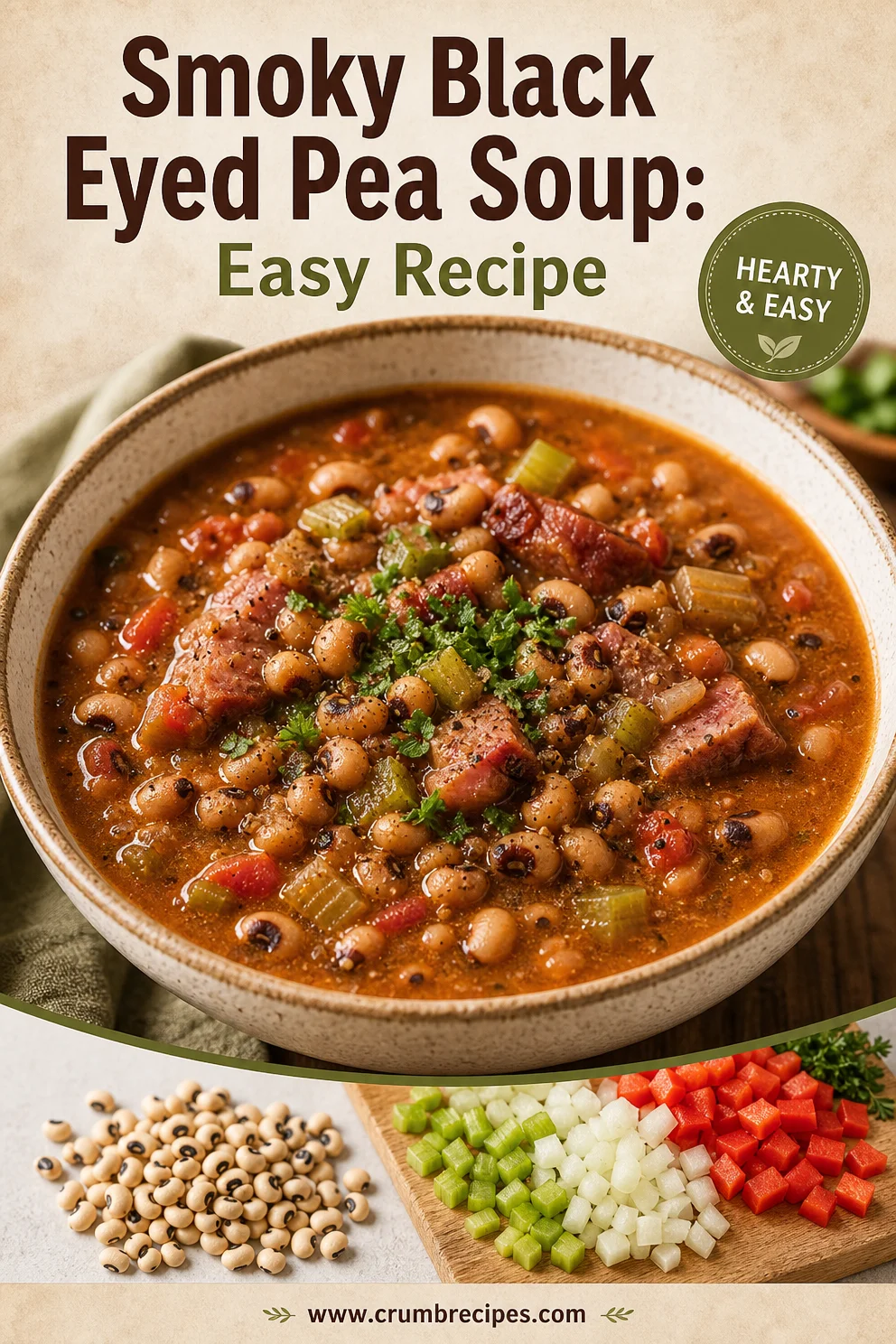 Smoky Black Eyed Pea Soup: Easy Recipe black eyed pea soup Smoky Black Eyed Pea Soup: Easy Recipe