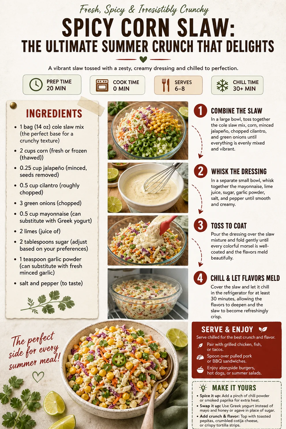 Spicy Corn Slaw: The Ultimate Summer Crunch That Delights