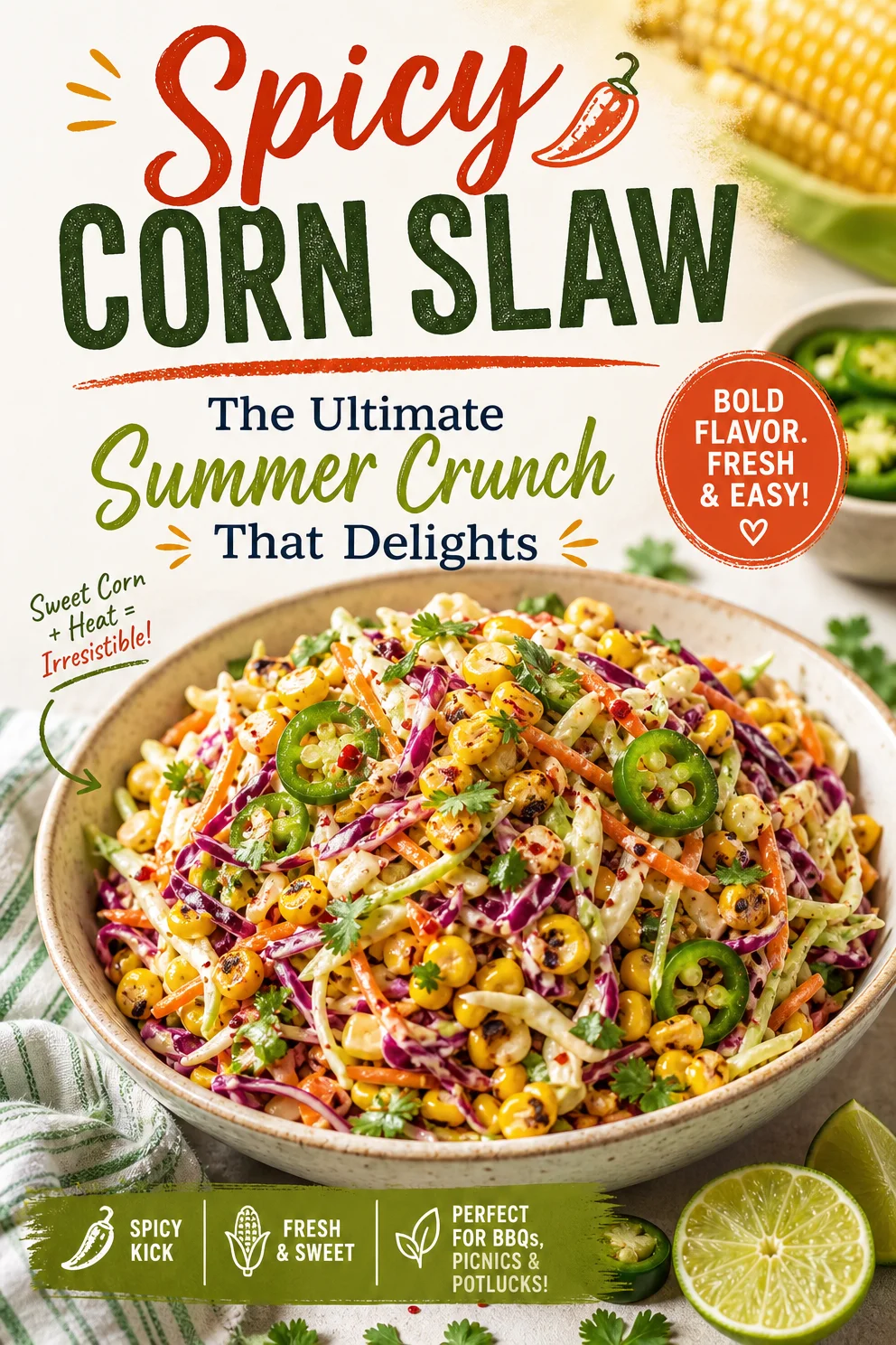 Spicy Corn Slaw: The Ultimate Summer Crunch That Delights