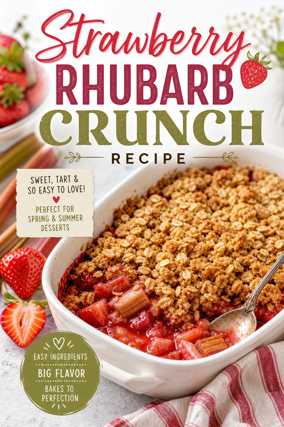 Strawberry Rhubarb Crunch Recipe