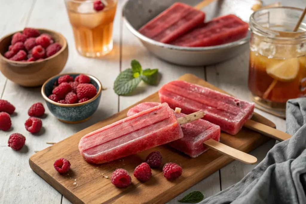 Sweet Tea Raspberry Popsicles: Easy Homemade Treat