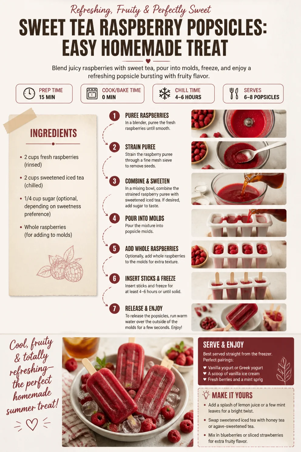 Sweet Tea Raspberry Popsicles: Easy Homemade Treat raspberry popsicles Sweet Tea Raspberry Popsicles: Easy Homemade Treat