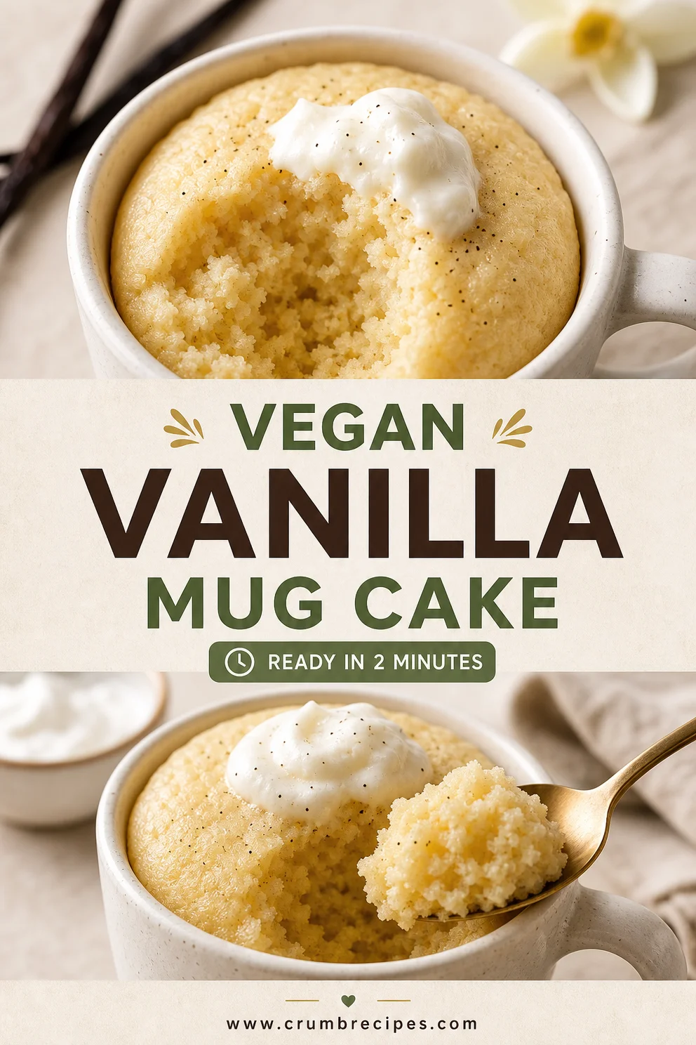 Vegan Vanilla Mug Cake: Quick Recipe