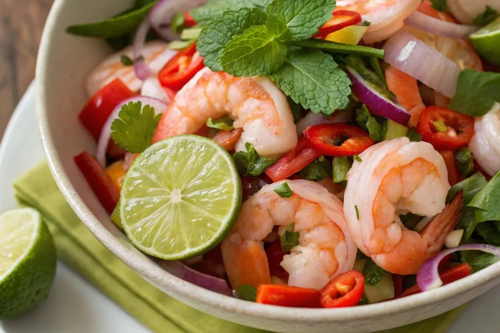 Zesty Thai Shrimp Salad Thai shrimp salad Zesty Thai Shrimp Salad