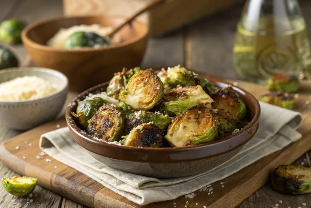 Air Fryer Parmesan Brussel Sprouts Parmesan Brussel Sprouts Air Fryer Parmesan Brussel Sprouts