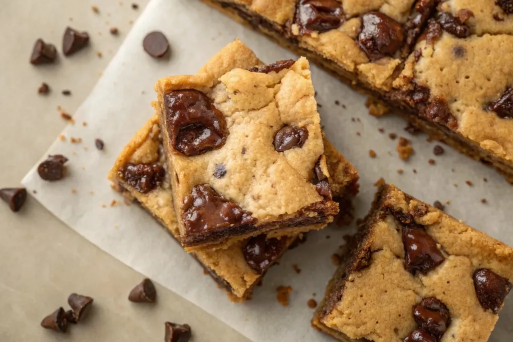 Brown Butter Chocolate Chip Blondies Recipe chocolate chip blondies Brown Butter Chocolate Chip Blondies Recipe