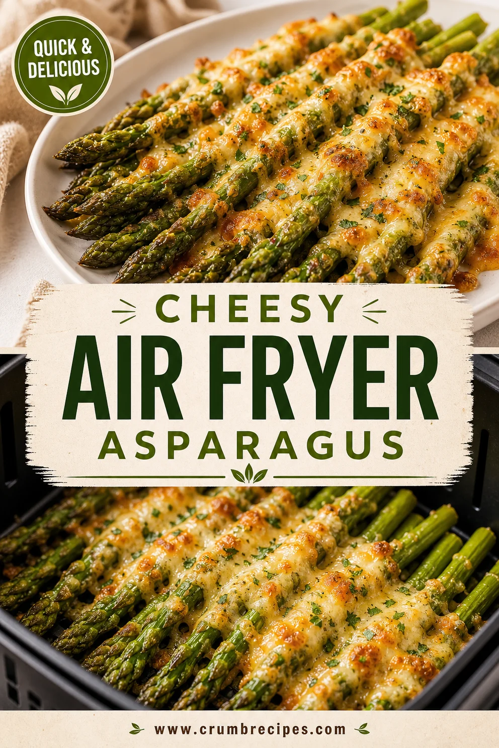 Cheesy Air Fryer Asparagus Recipe