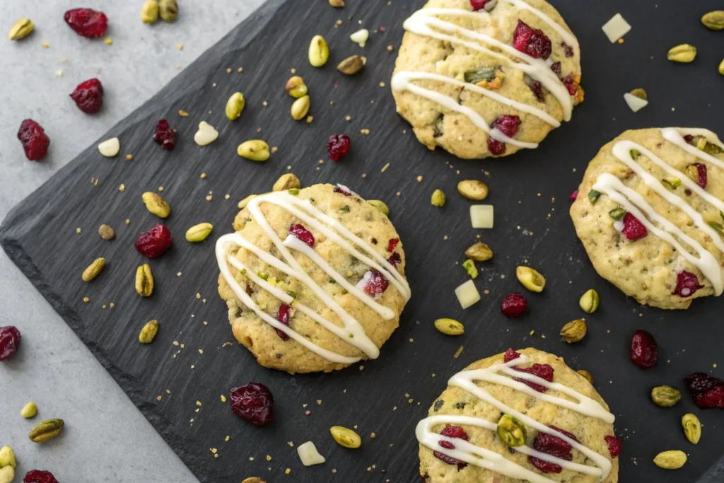 Cranberry Pistachio Whipped Shortbread Cookies whipped shortbread cookies Cranberry Pistachio Whipped Shortbread Cookies
