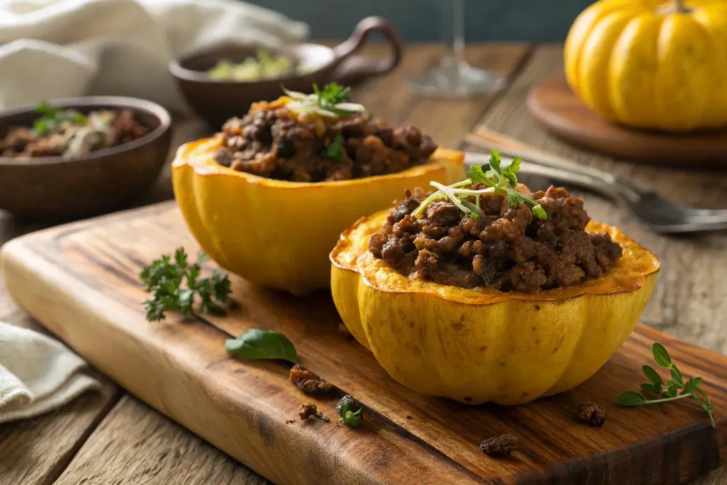 Stuffed Patty Pan Squash with Ground Beef - Easy Recipe stuffed patty pan squash Stuffed Patty Pan Squash with Ground Beef - Easy Recipe